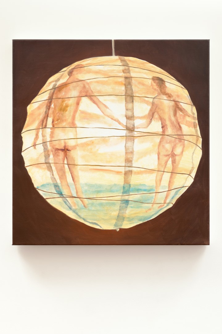 Cocoon Frolics (2024), 52 x 50 cm, oil on linen